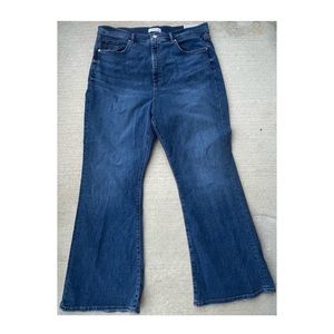 Loft Womens Skinny Flare High Rise Jeans Petite 34 Medium Wash BRAND NEW